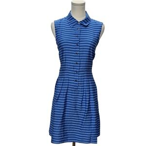 Covington Dress Womens 6 Striped Sleeveless Shirt Pocket Casual Summer‎ Sundress